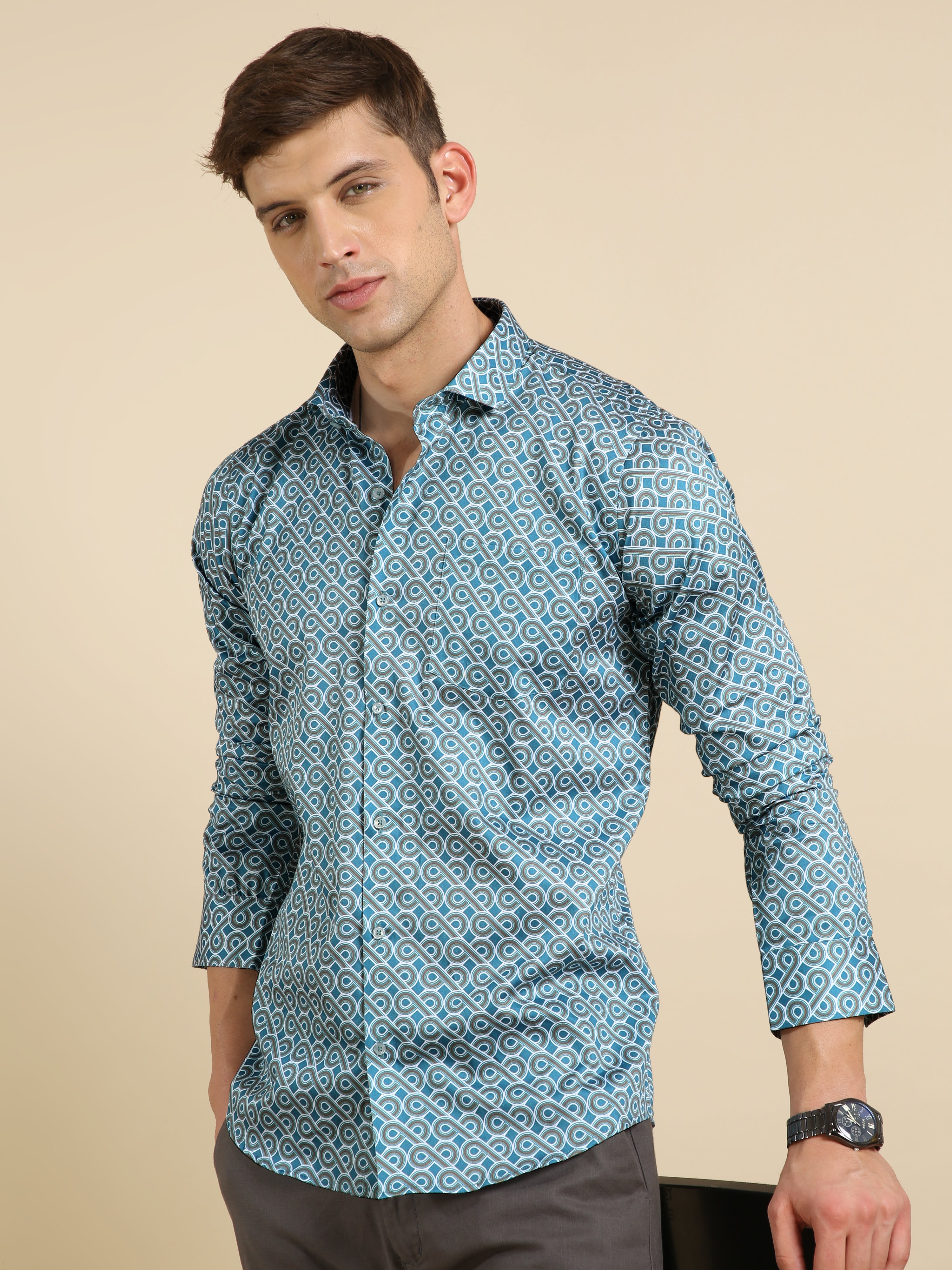 Geometric Patterns for Men Shirt