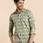 Soft mens printed shirts