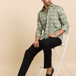 Green Digital Print Shirt