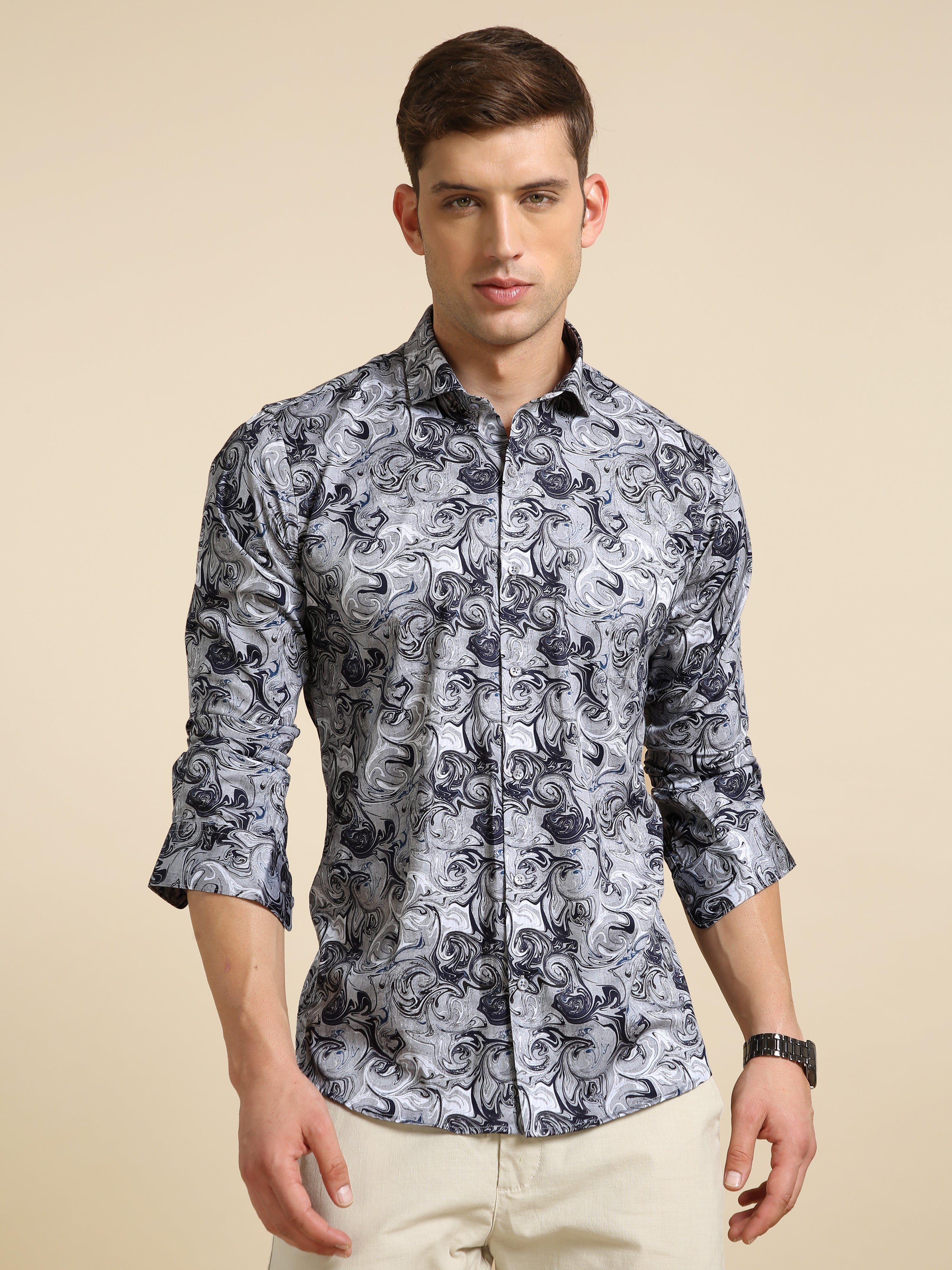 Ripple Print Shirt – Modaman