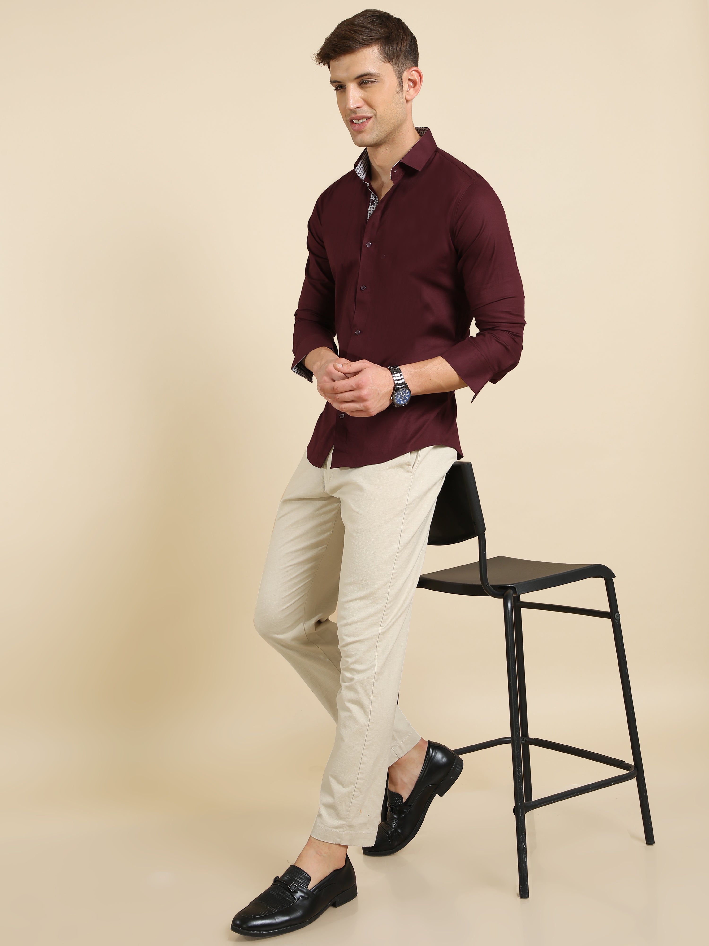 Luxe Collection - Bespoke Maroon Shirt – Modaman