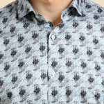 Digital Print Mens Shirt - Black Motif