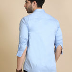 Sky Blue Luxury Cotton Shirt